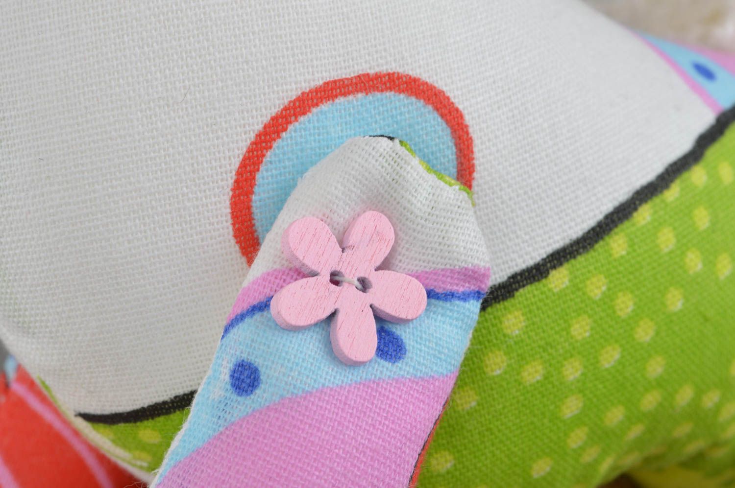 Small handmade fabric soft toy colorful stuffed toy for children home designs photo 5