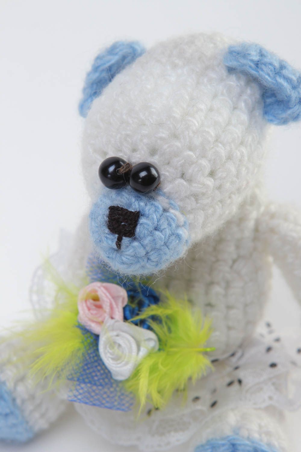 Handmade Kuscheltier Bär Designer Geschenk ausgefallenes Spielzeug Braut foto 3