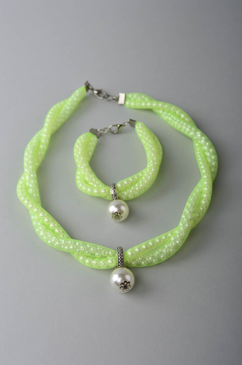 Beautiful earrings handmade bracelet beaded necklace female ring fashion jewelry photo 3