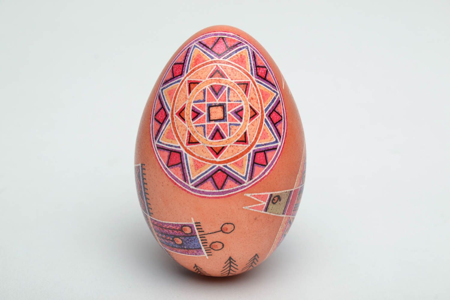 Handmade Easter egg painted with aniline dyes photo 2