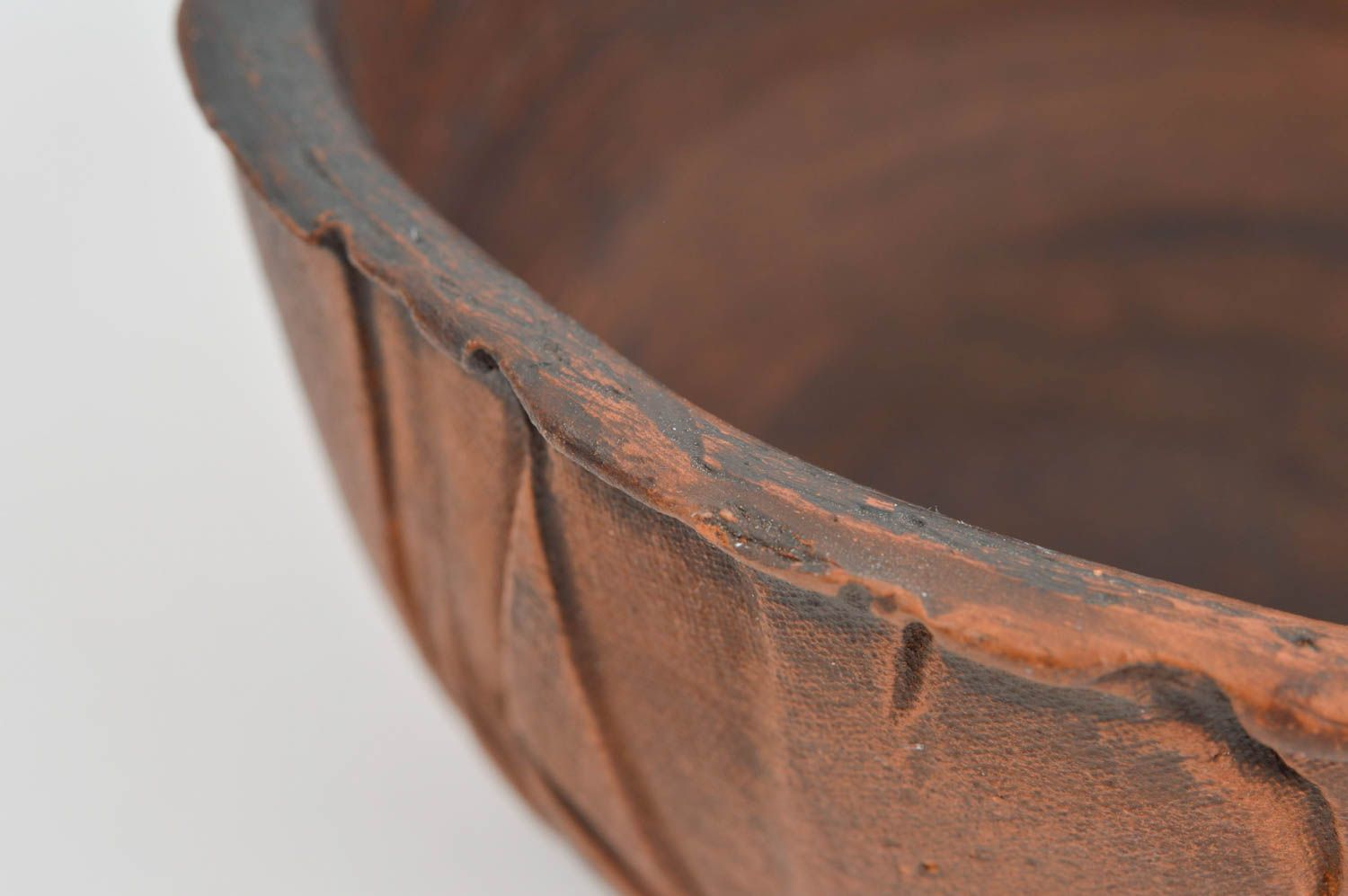 Braune kleine Schüssel handgemachte Keramik Schüssel aus Ton Frauen Geschenk  foto 4