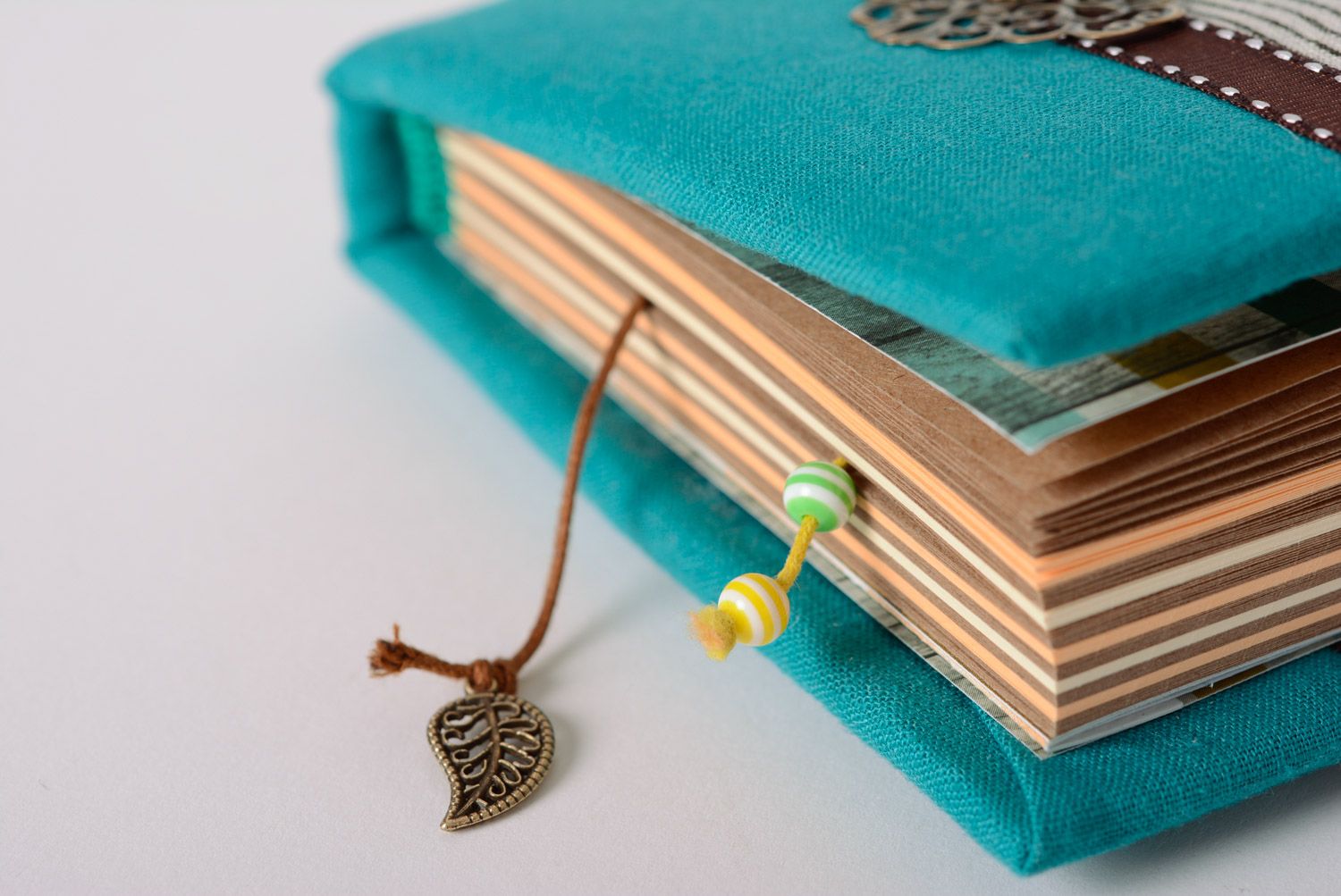 Women's handmade designer flower notebook with fabric cover photo 5