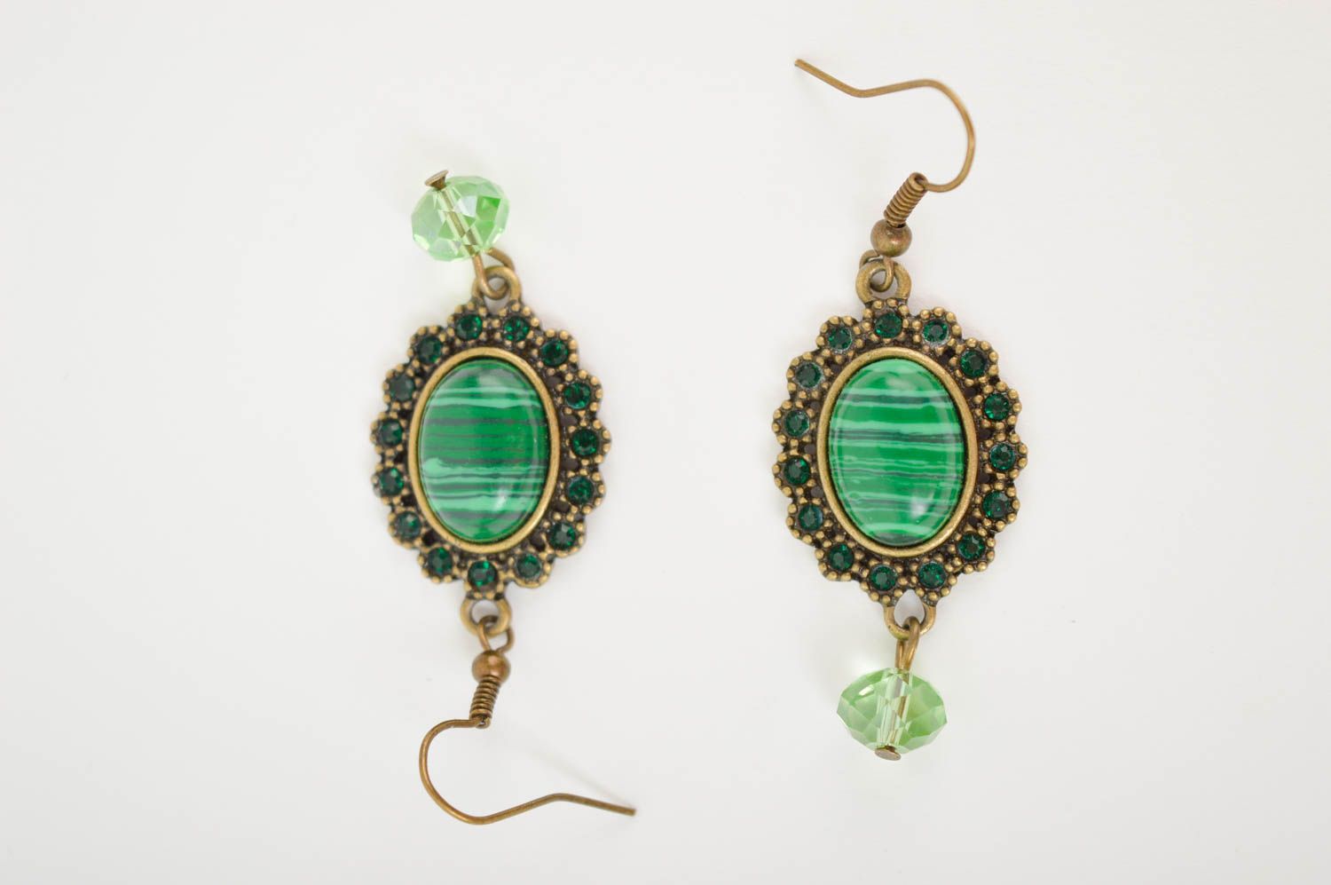 Small handmade glass bead earrings elegant beaded earrings fashion trends photo 5