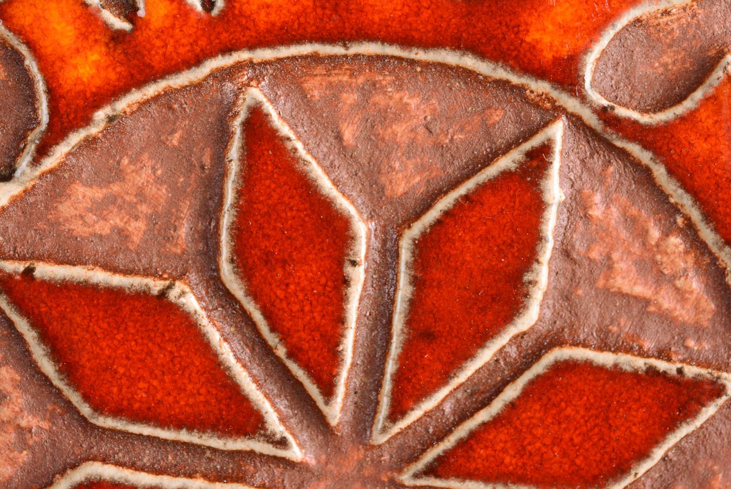 Orange Wandteller aus Keramik Alatyr für den Mann  foto 5