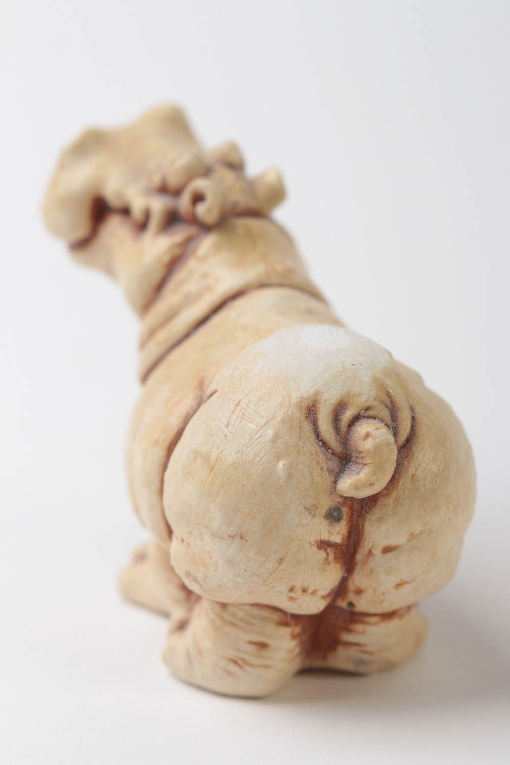 Миниатюрная статуэтка из полимерной смолы в виде бегемота для декора хэнд мэйд фото 4