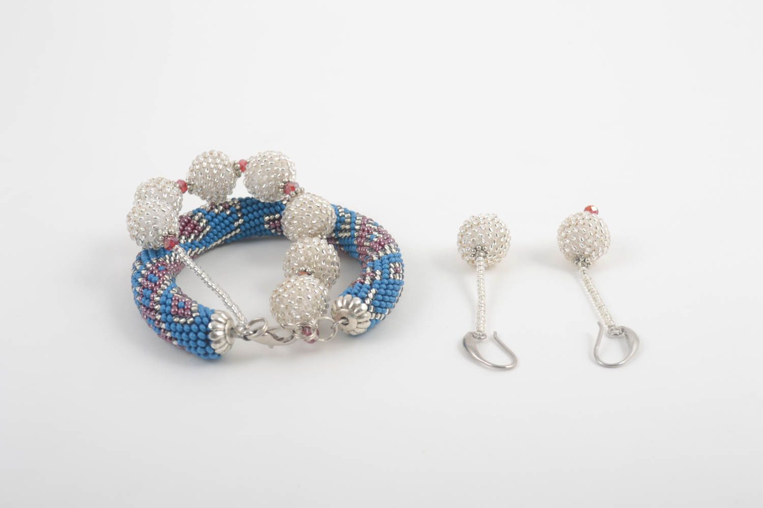 Handmade lovely earrings stylish cute jewelry unusual designer bracelet photo 3