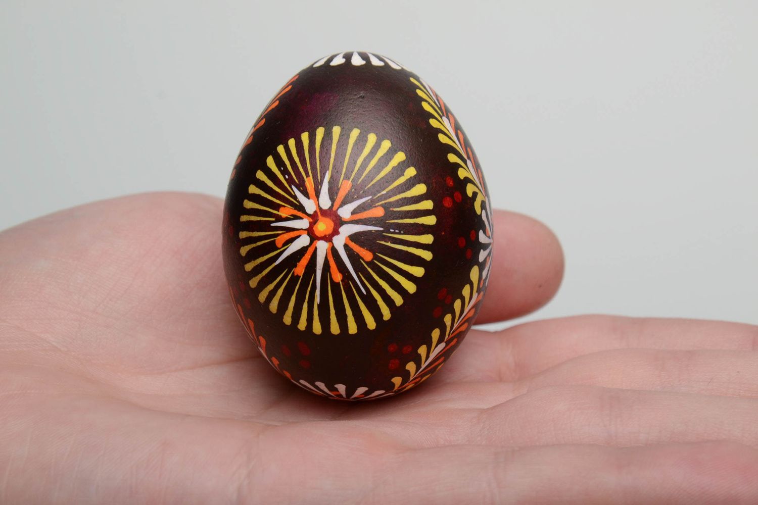 Handmade egg painted in Lemkiv style photo 5