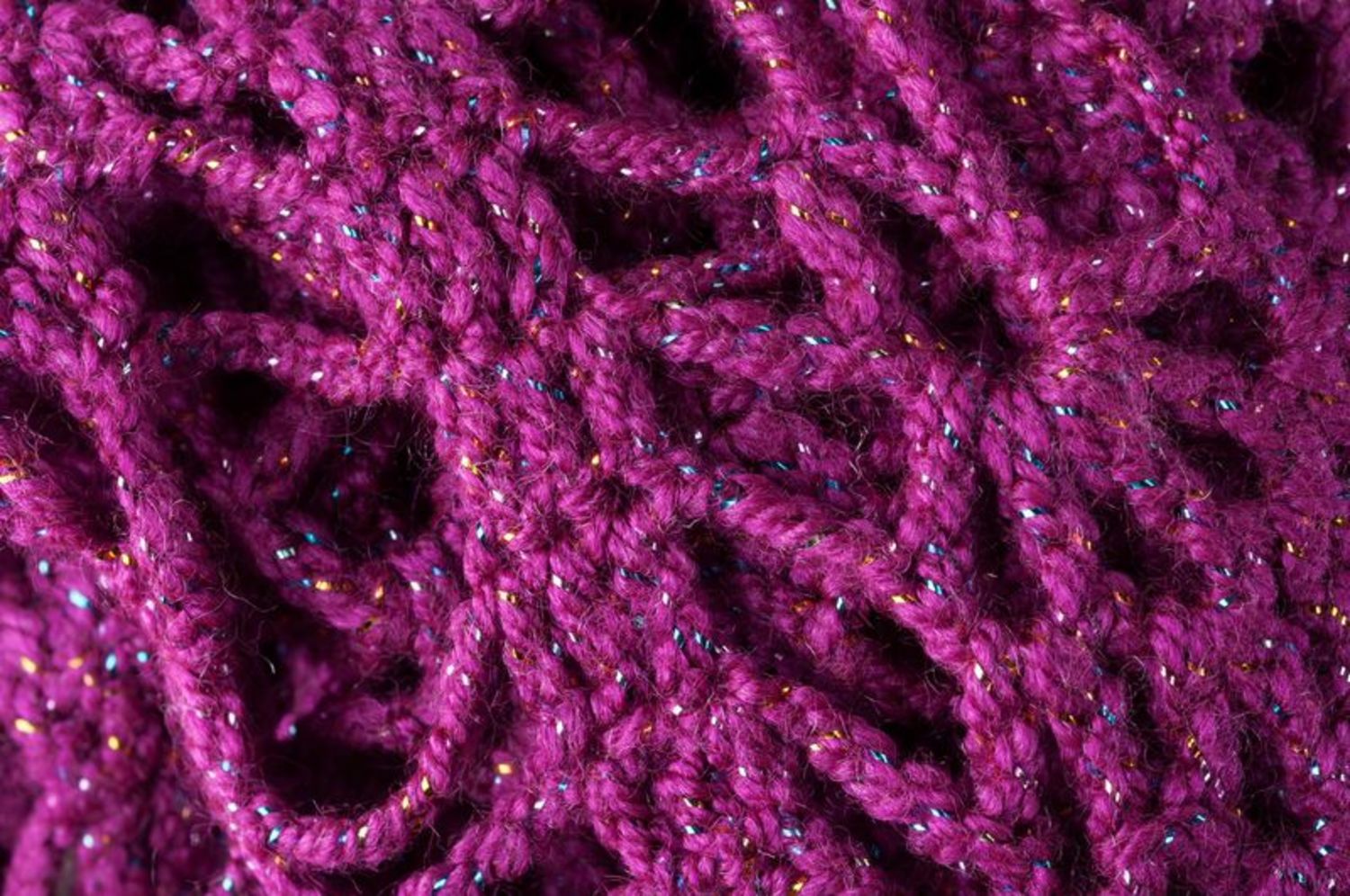 Ажурная фиолетовая накидка фото 5