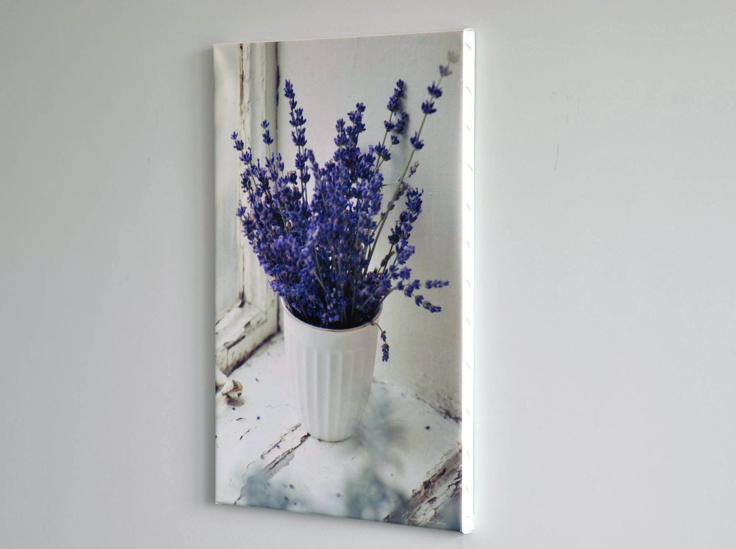 Handmade Bild Lavendel im alten Fenster foto 3