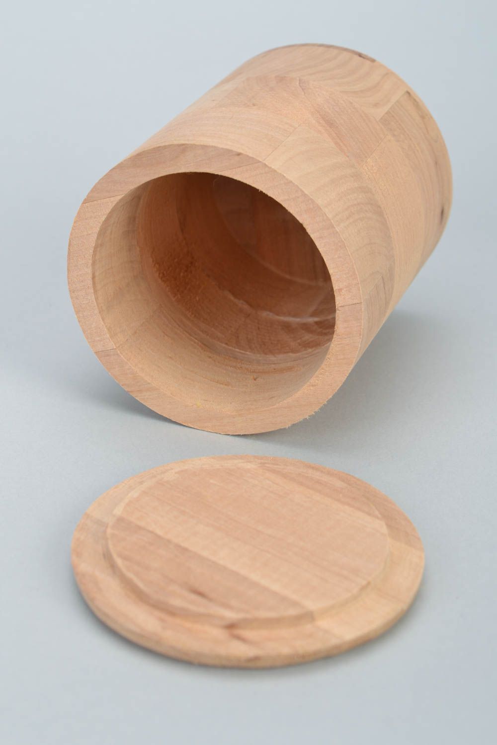 Boîte ronde à décorer petite avec couvercle bois d'aune faite à la main photo 4