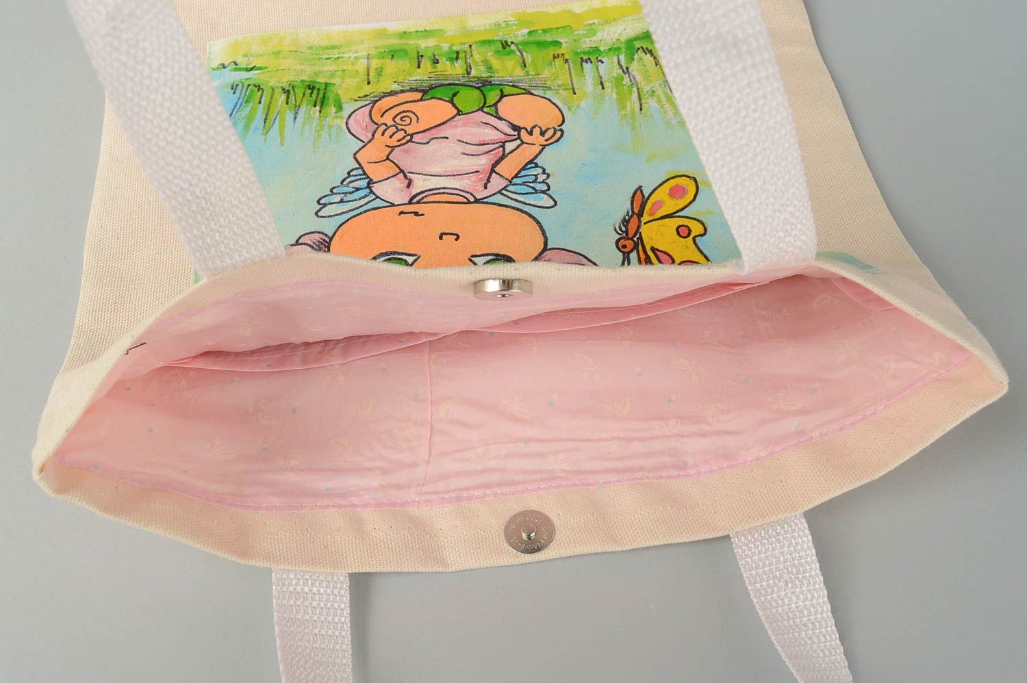 Сумка ручной работы сумка с рисунком детским яркая расписная женская сумка  фото 4