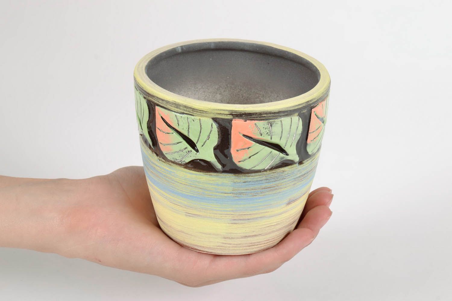 Pot de fleurs en céramique artisanal photo 5