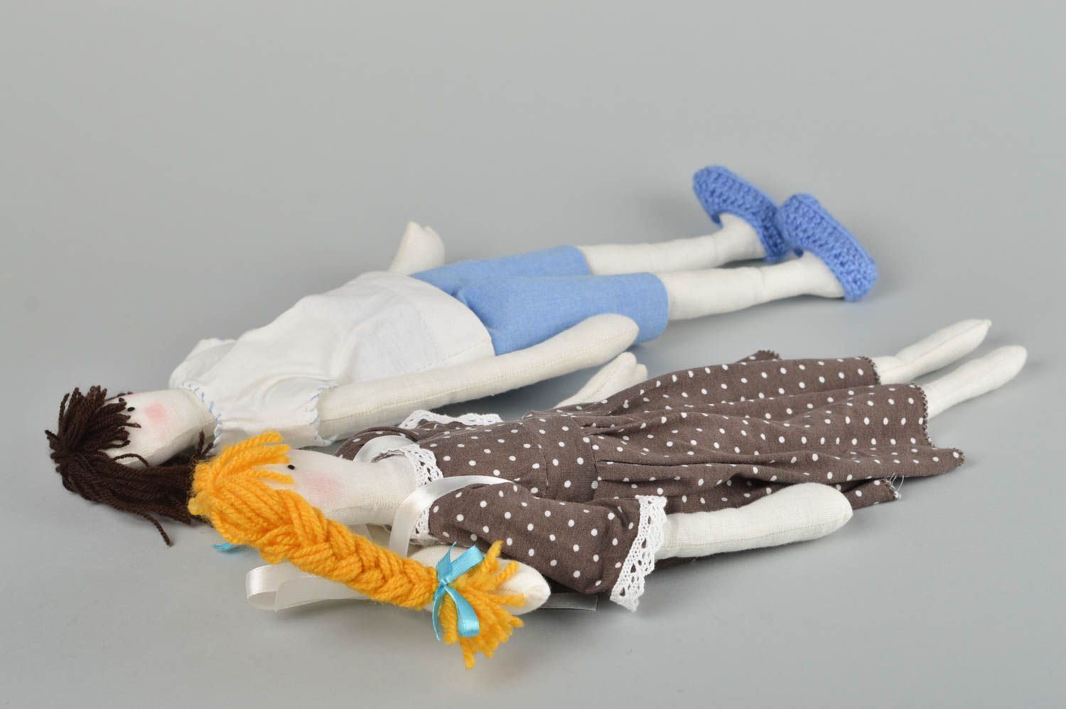 Куклы из ткани куклы ручной работы набор мягких игрушек 2 шт мягкие куклы фото 5