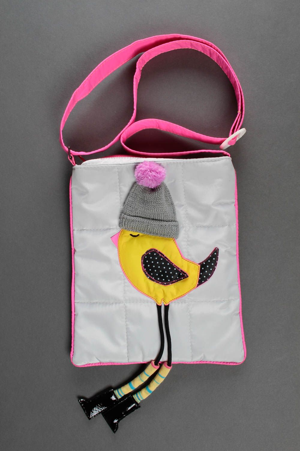 Bolso de moda hecho a mano accesorio para niña regalo original Pajarito foto 1