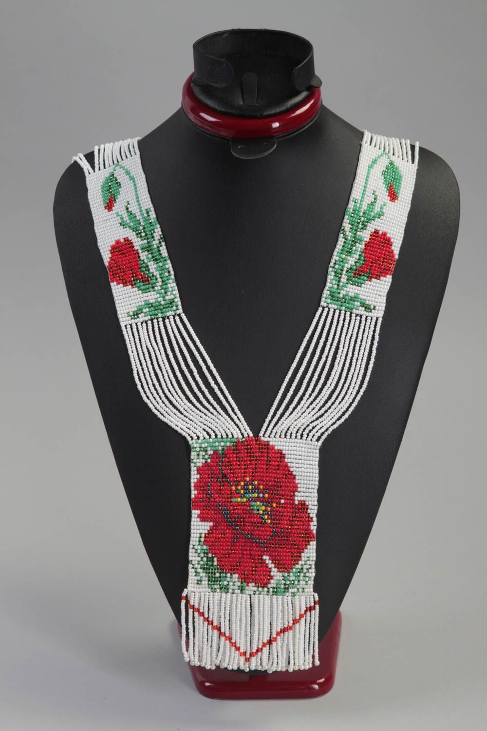 Beautiful handmade beaded necklace unusual gerdan necklace fashion accessories photo 1