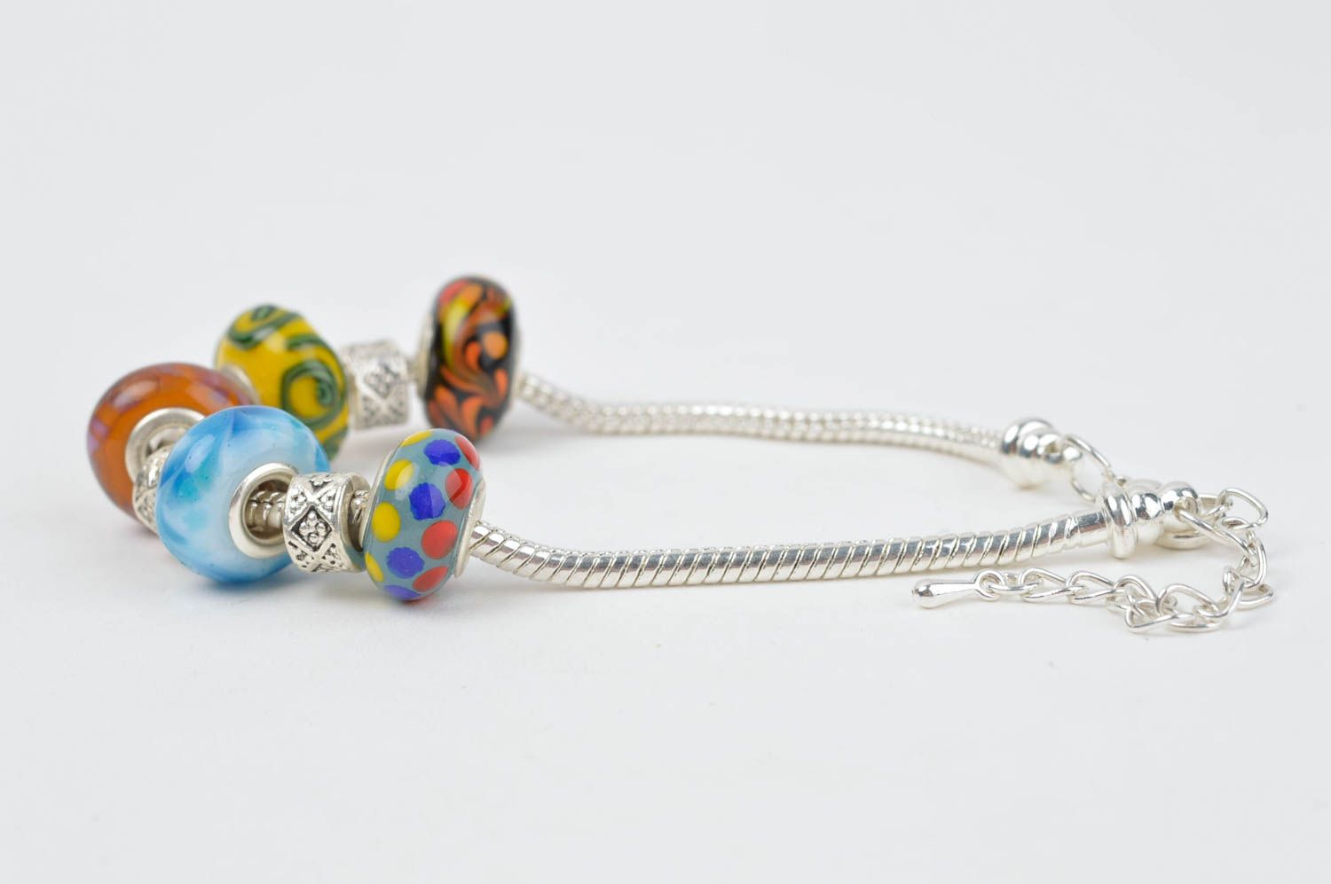 Stylish handmade wrist bracelet designs glass bead bracelet artisan jewelry photo 3