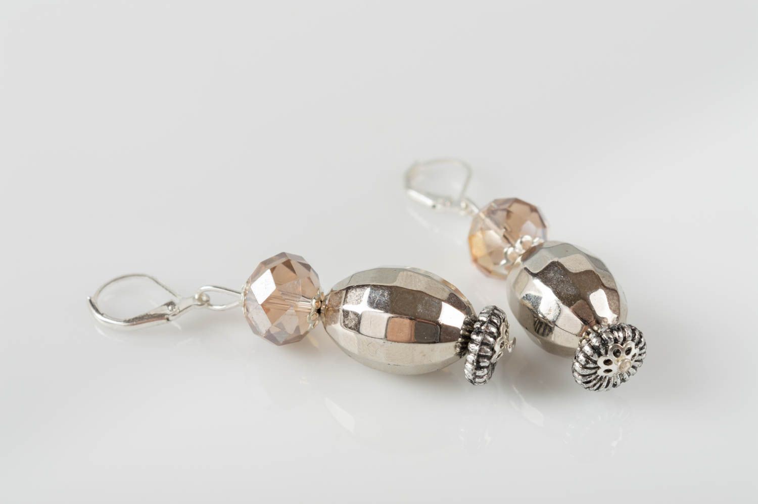 Kristall Ohrringe handmade Ohrringe ausgefallener Ohrschmuck für Damen foto 4