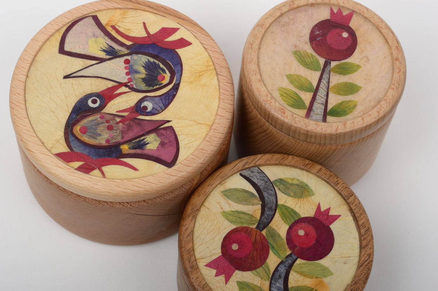 Handmade kleine Schatullen und Teelicht Halter Holz Dekoration schön originell foto 5