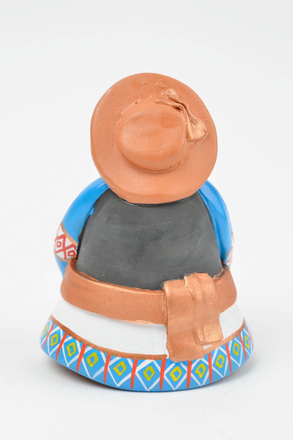 Ceramic painted bell handmade ceramic interior pendant statuette for home decor photo 3