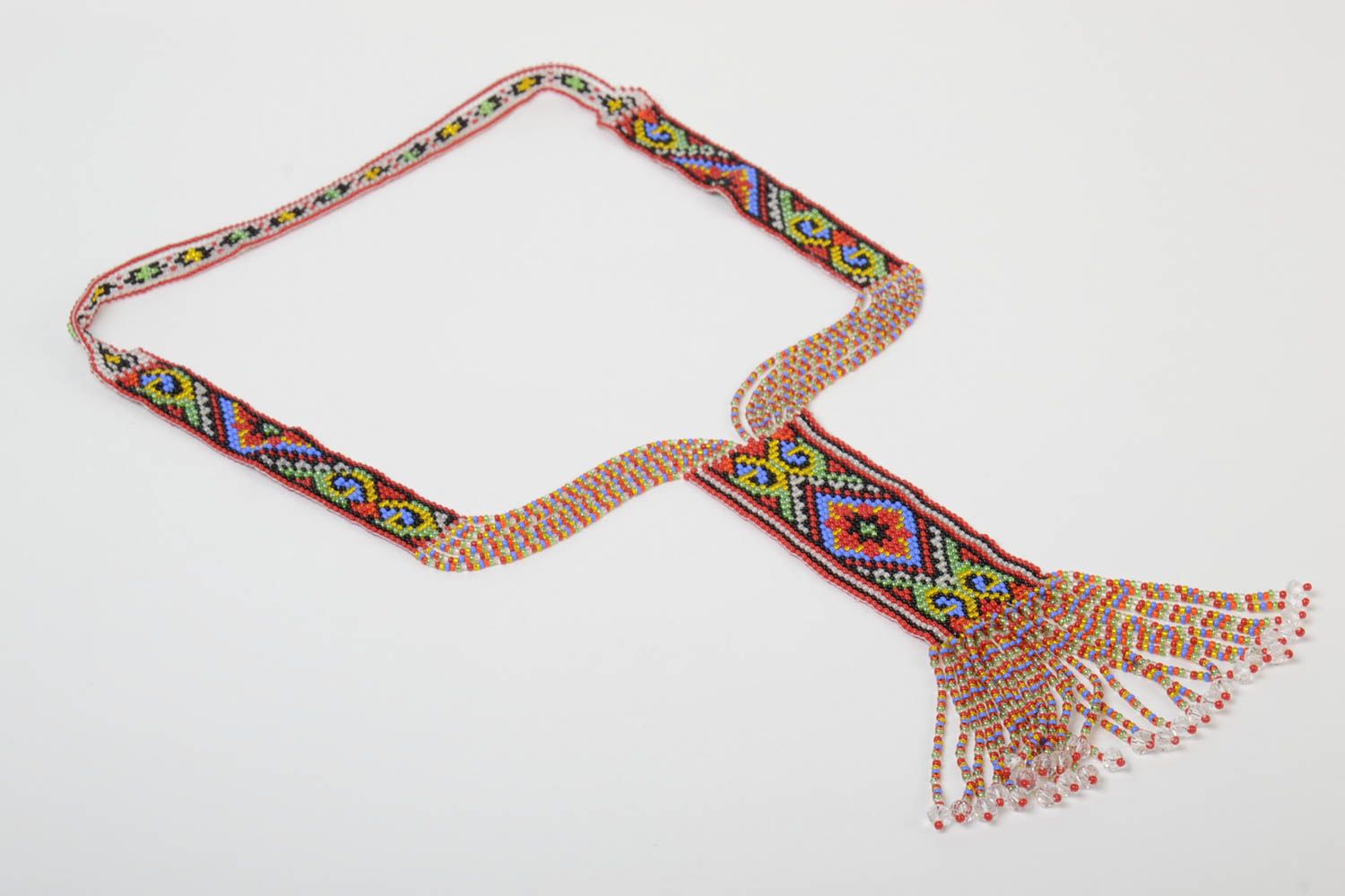 Collar de abalorios checos en estilo étnico artesanal elegante bonito guerdán foto 2