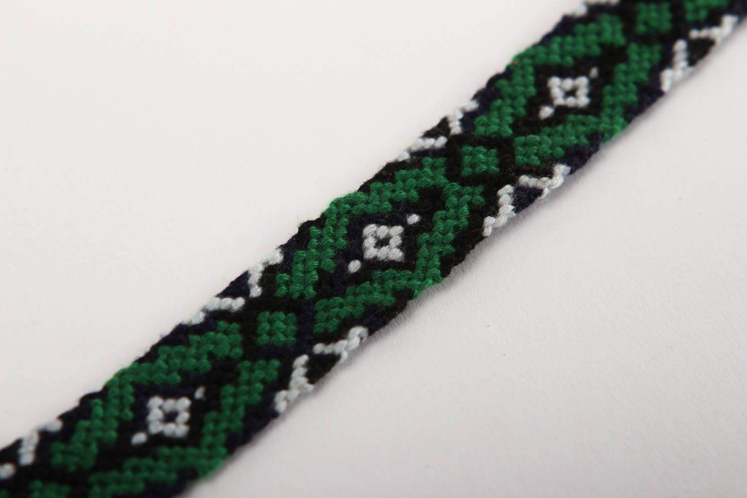 Украшение ручной работы модный браслет зеленый красивый браслет из мулине фото 3