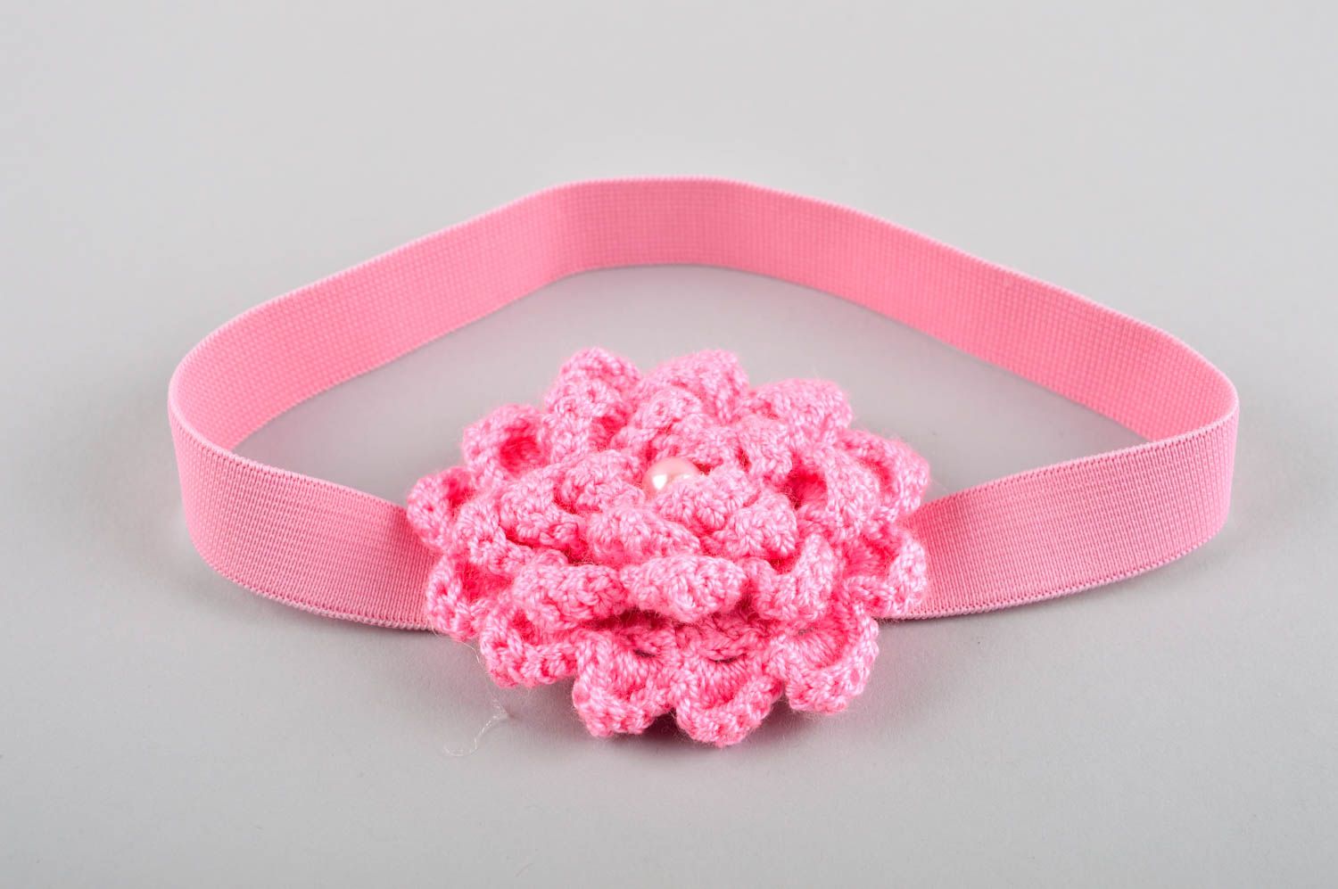 Повязка на голову ручной работы повязка для девочки детская повязка с цветком фото 5