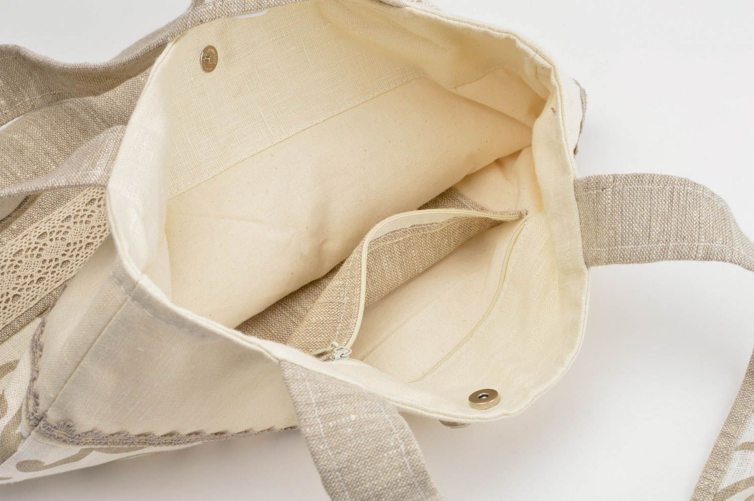 Handmade female elegant bag unusual textile shoulder bag casual bag accessory photo 3