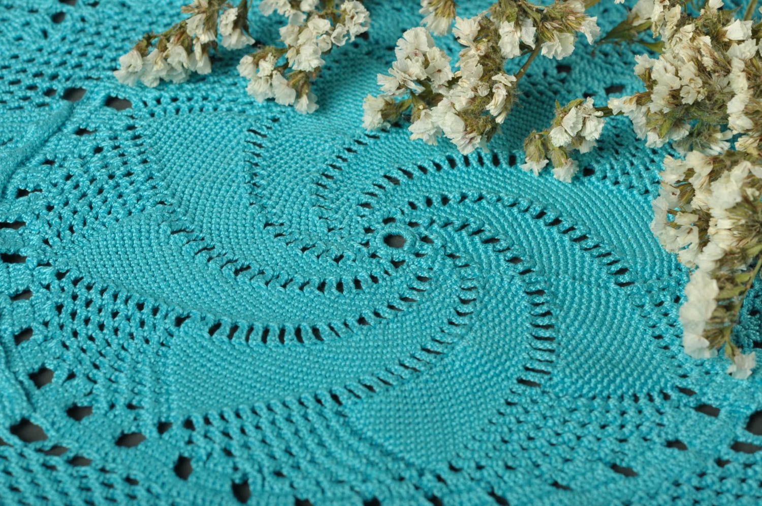 Decorative napkin unusual handmade table napkin delicate napkin crochet napkin  photo 1