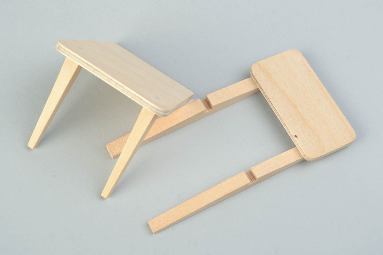 Деревянный стул для куклы заготовка для творчества под роспись хенд мэйд фото 3