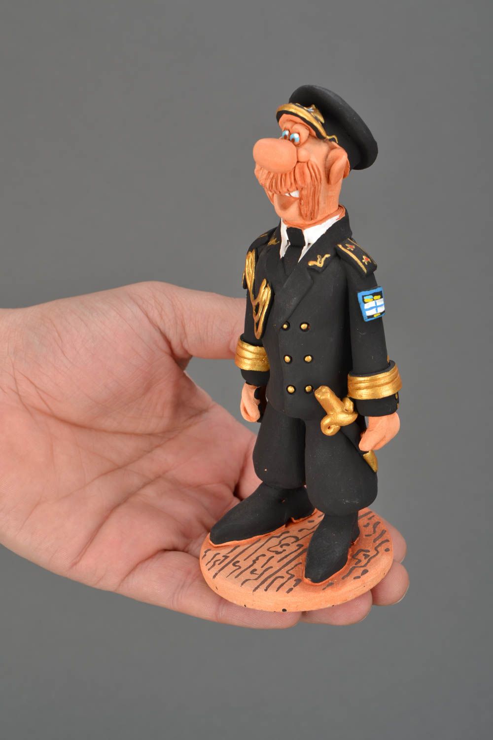 Homemade clay statuette Admiral photo 2