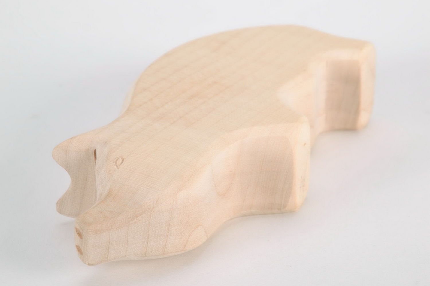 Figurine made from maple wood Pig photo 4