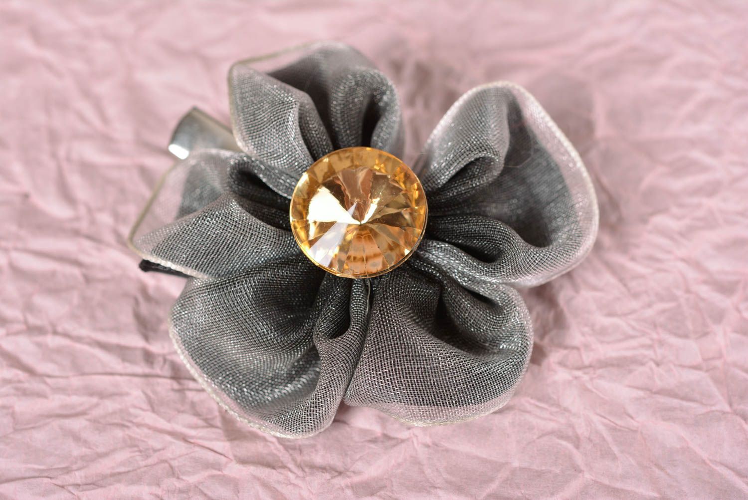 Handmade hair clip unusual hair clip head accessory flower hair clip gift ideas photo 1