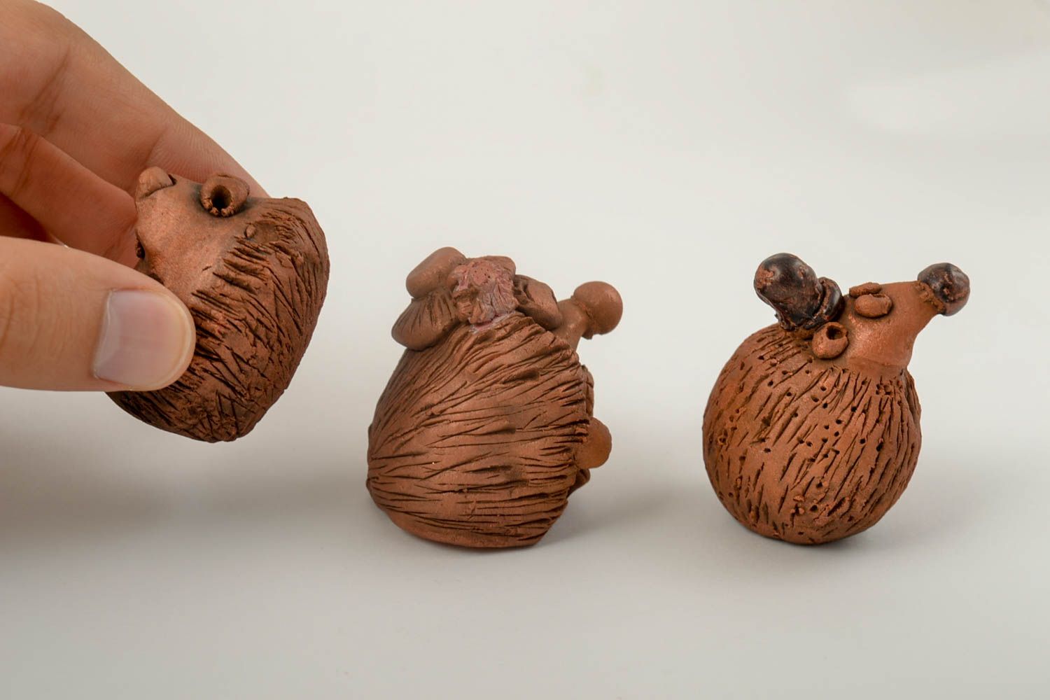 Keramik Deko handgemacht Figuren aus Ton Tier Statuen Miniatur Figuren lustig foto 2