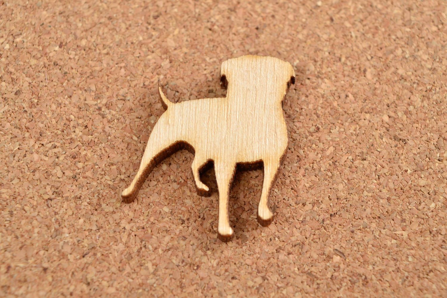 Handmade Holzfigur zum Bemalen Scrapbook Material Holz Rohling Hund klein foto 1