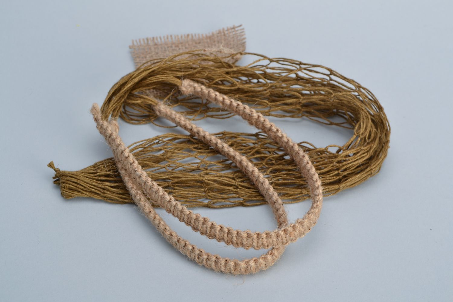 Linen string market bag photo 4