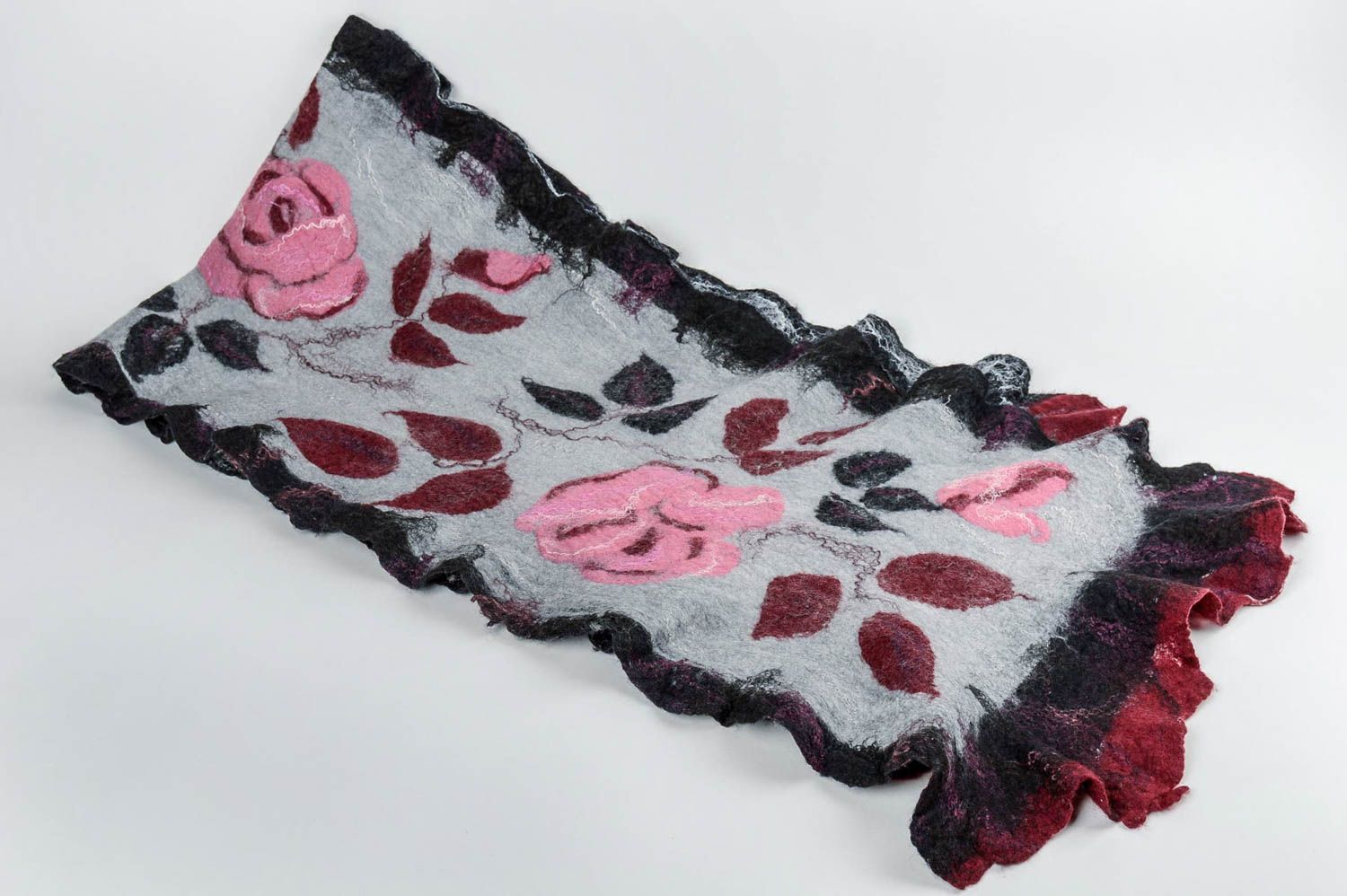 Bufanda de fieltro hecha a mano accesorio para mujer regalo original foto 2