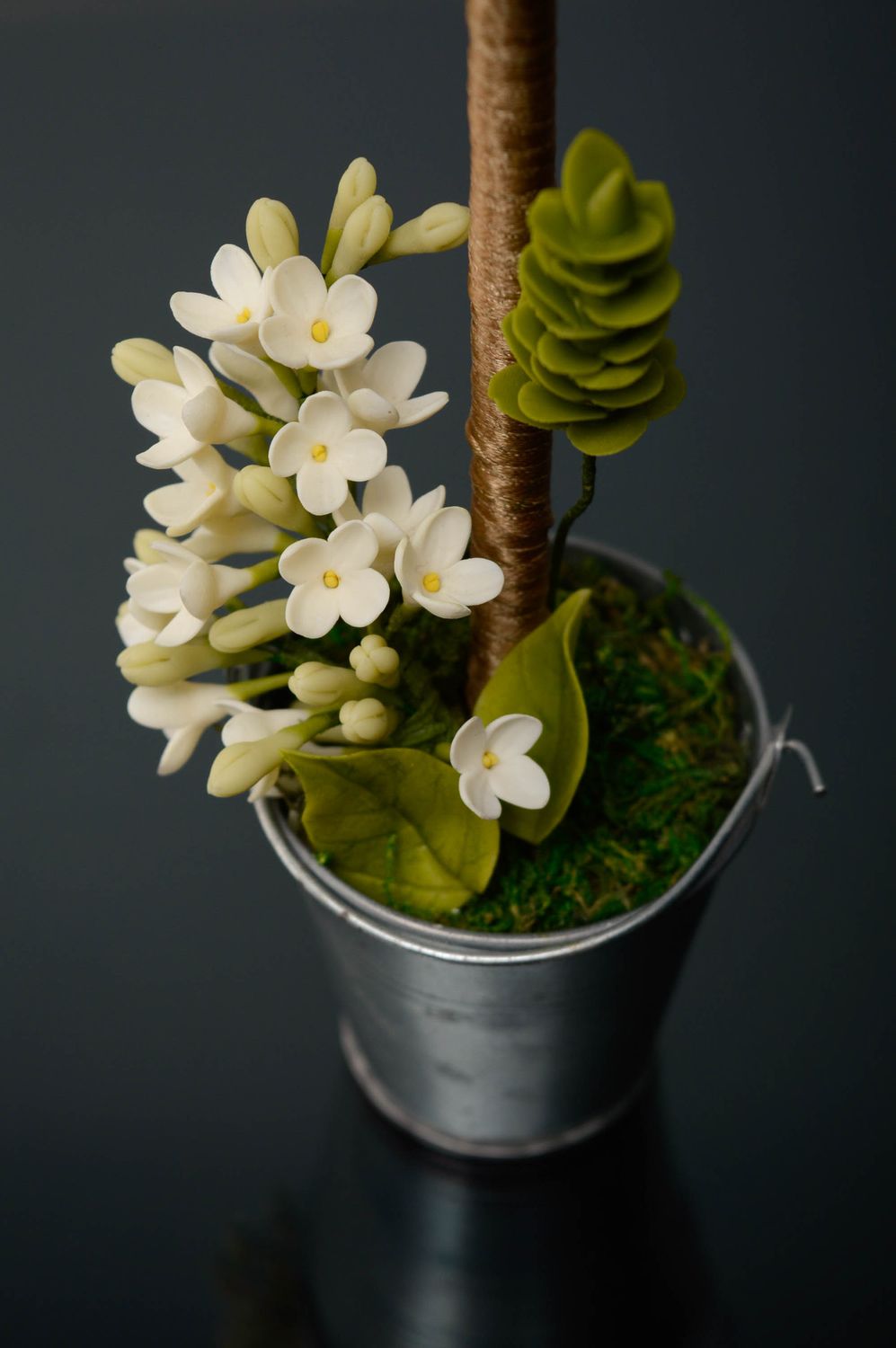 Handmade topiary with flowers photo 4