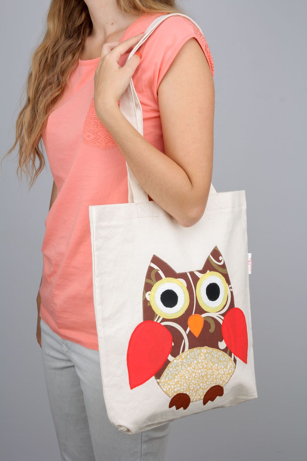 Large purse with an owl  photo 1