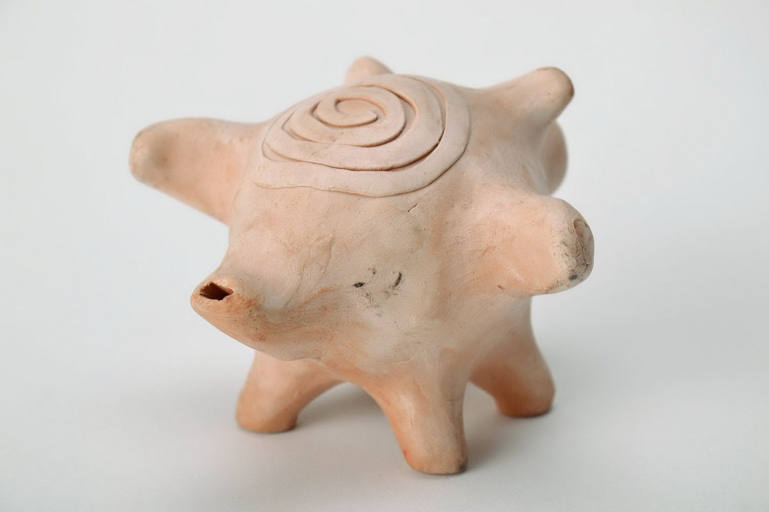 Clay penny whistle Pig photo 4