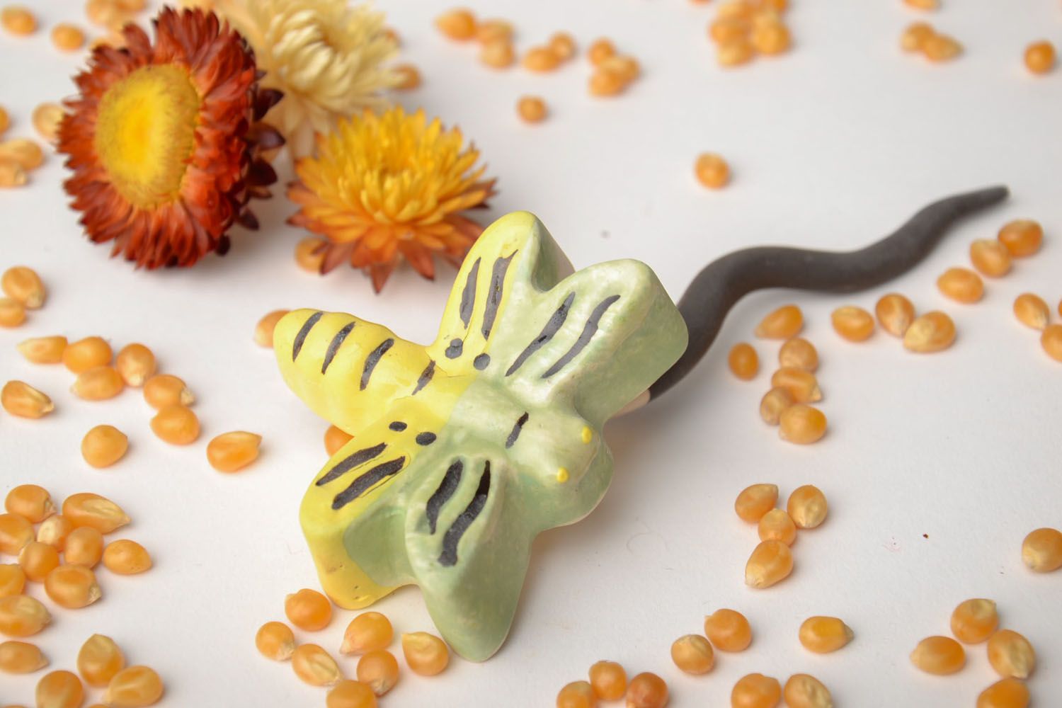 Deko Blumentopfstecker aus Keramik Biene foto 1