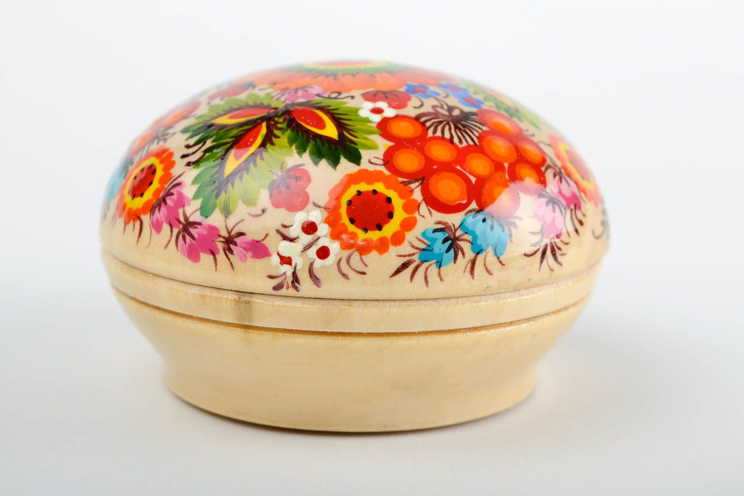 Boîte bijoux bois fait main Boîte décorative Cadeau pour femme peinte design photo 5