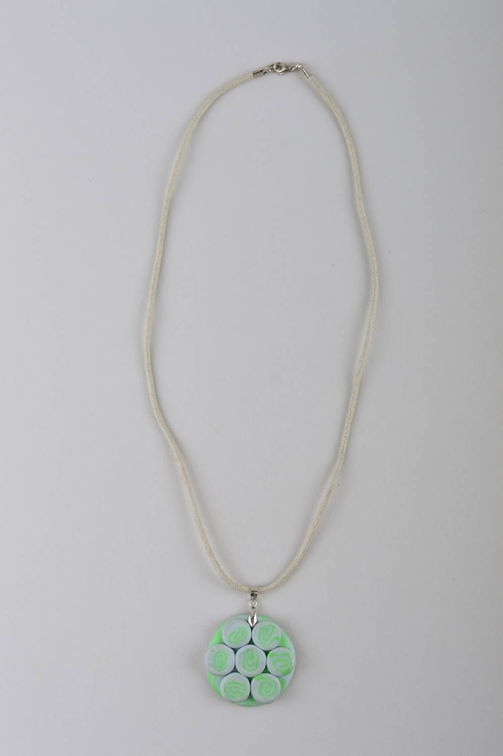 Handmade stylish pendant designer unusual accessories green feminine present photo 3