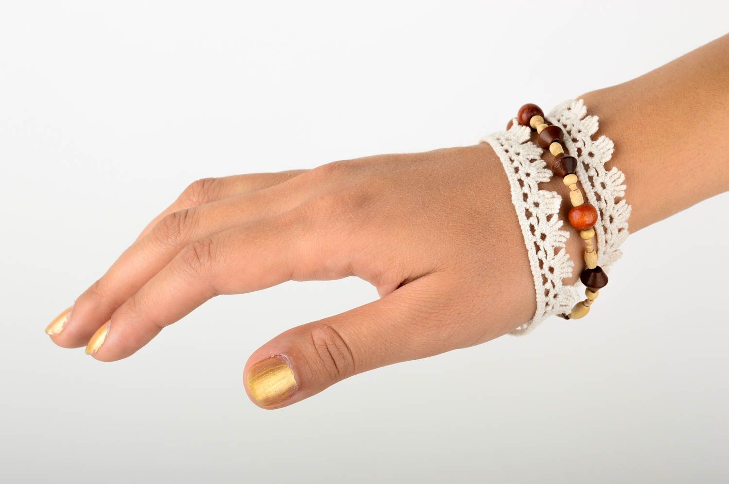Handmade wrist bracelet luxury jewelry women bracelet lace cuff bracelet    photo 2