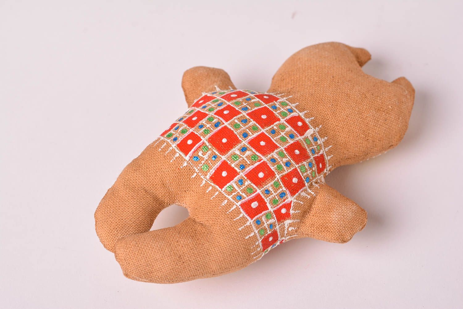 Gato de peluche juguete hecho a mano de tela regalo original decoración de casa foto 4