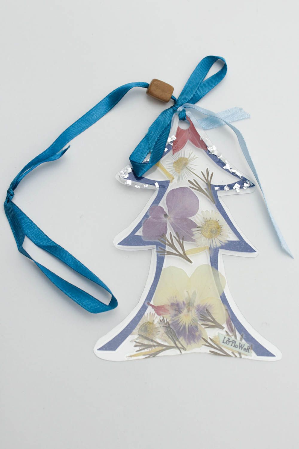 Decoración navideña de cinta artesanal regalo original adorno de fin de año foto 3
