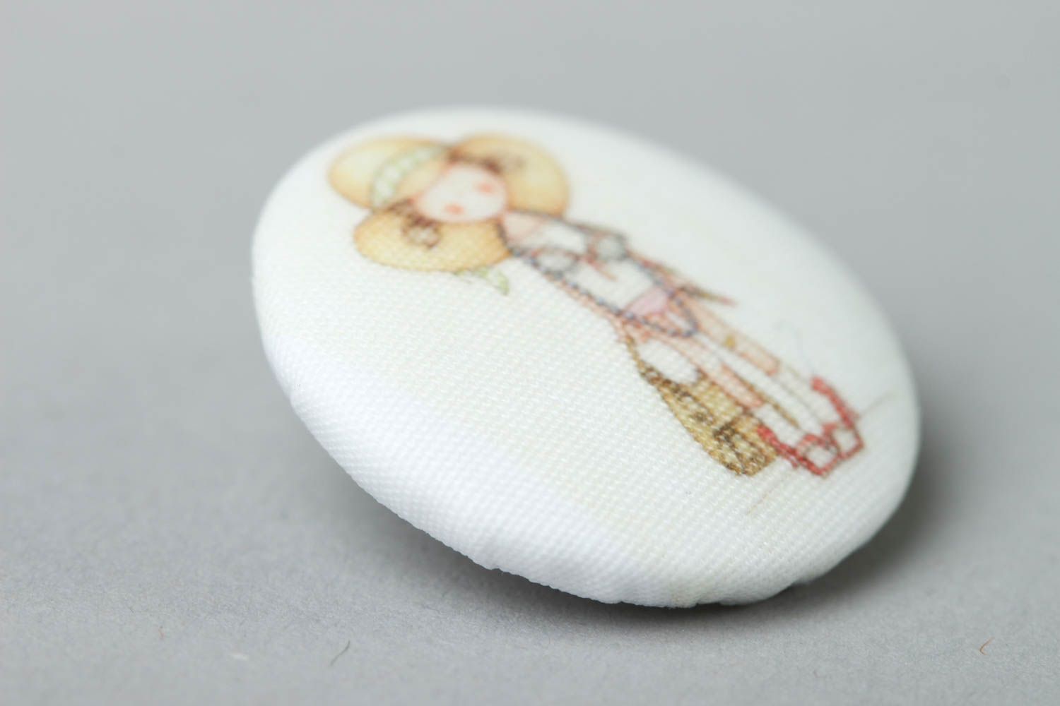 Stylish handmade plastic button printed fabric button handmade accessories photo 2