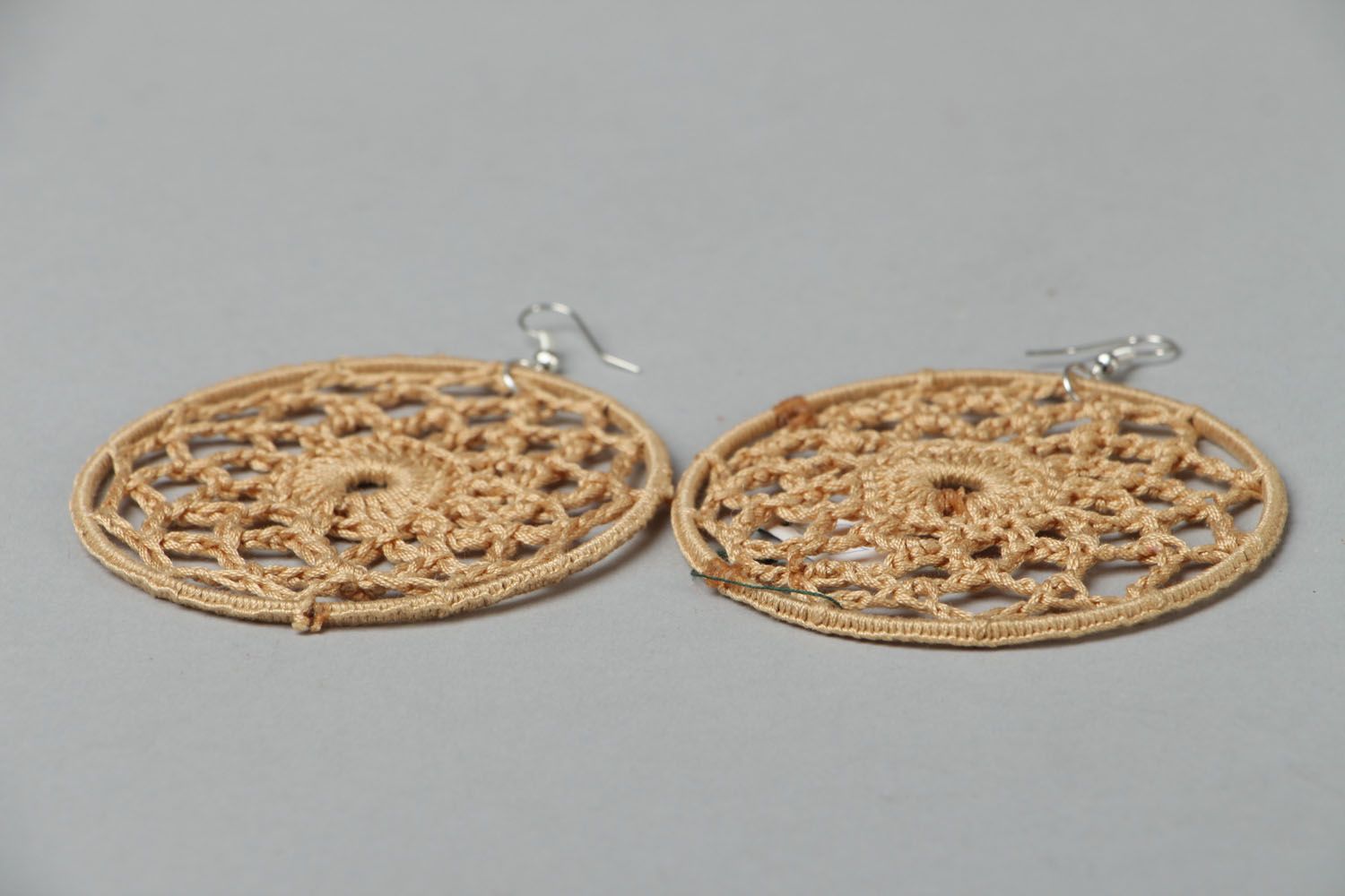 Round lacy earrings photo 2