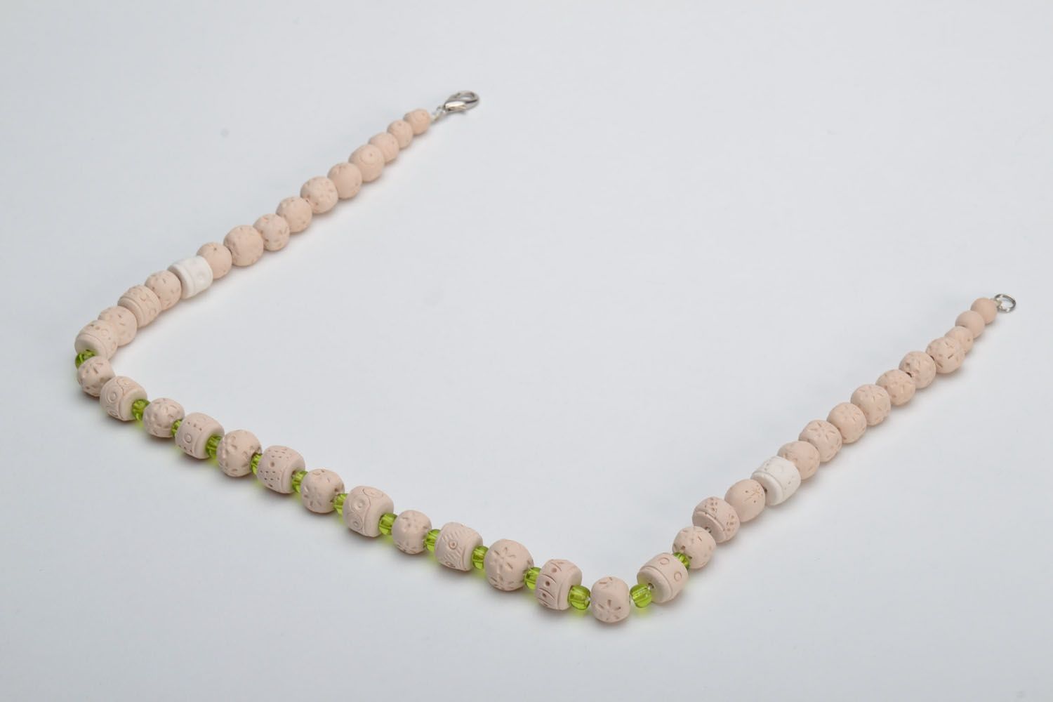 Homemade clay bead necklace photo 4