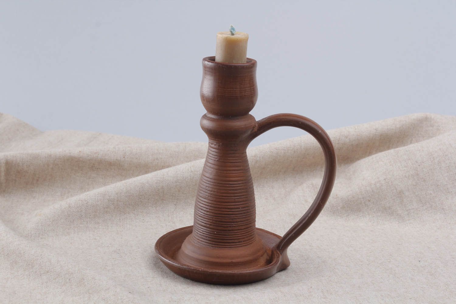 Clay candlestick photo 1