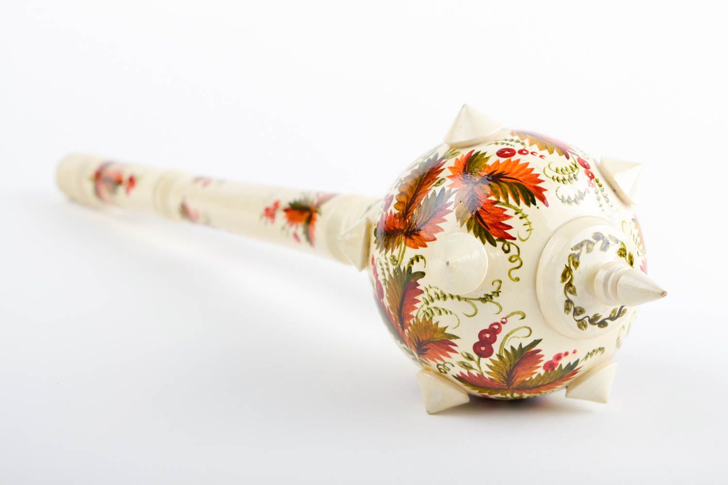 Handmade cute wooden mace stylish ethnic weapon unusual souvenir for men photo 3